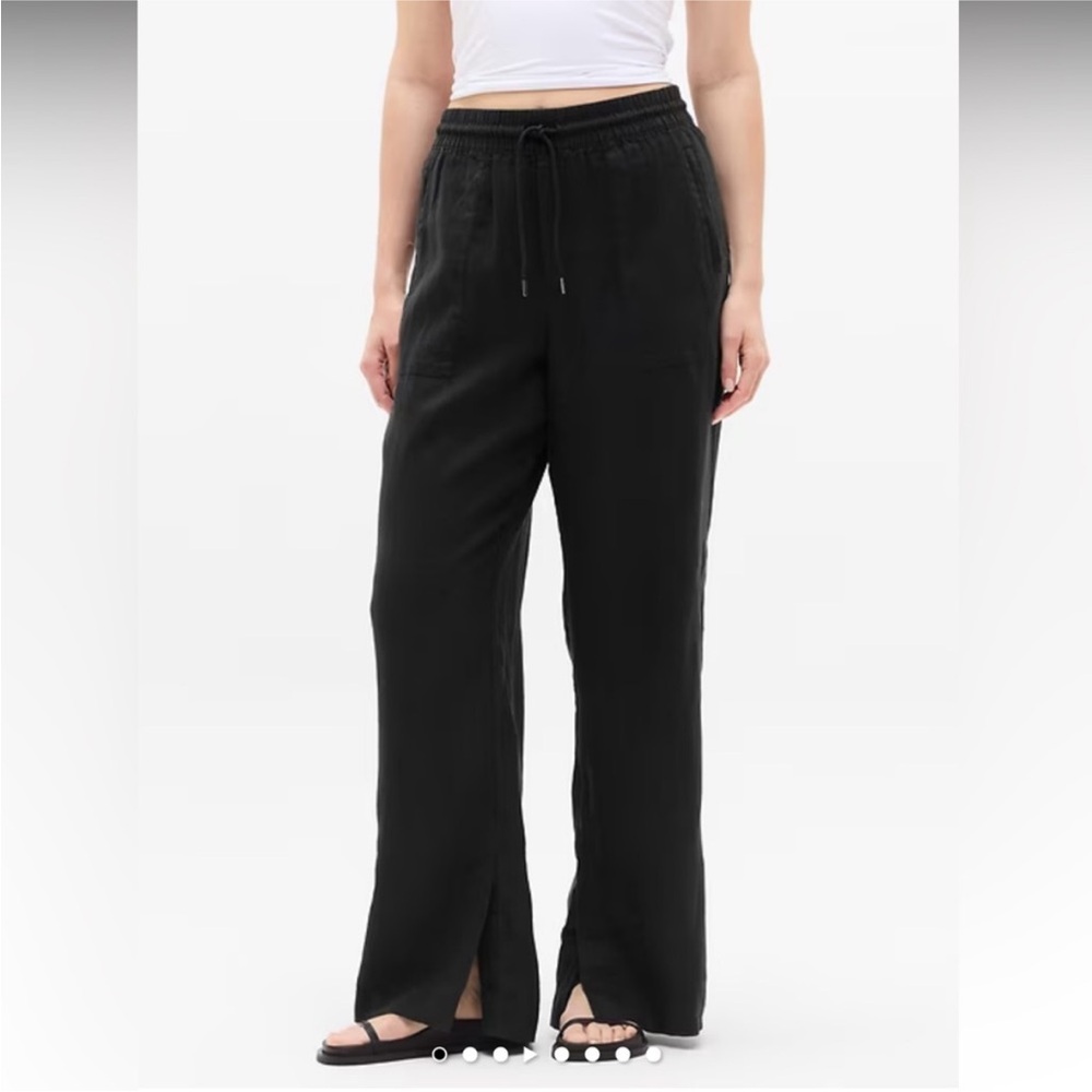 Athleta Retreat Linen High Rise Wide Leg Pant Size 1X